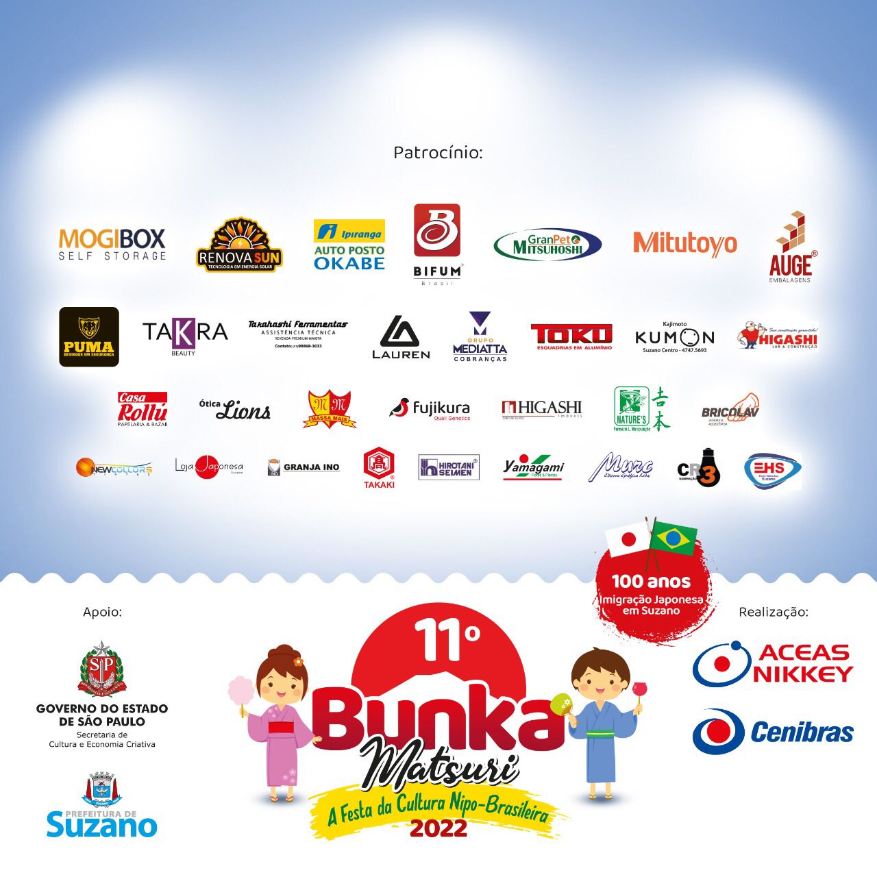 Patrocinadores do 11º Bunka Matsuri ACEAS NIKKEY